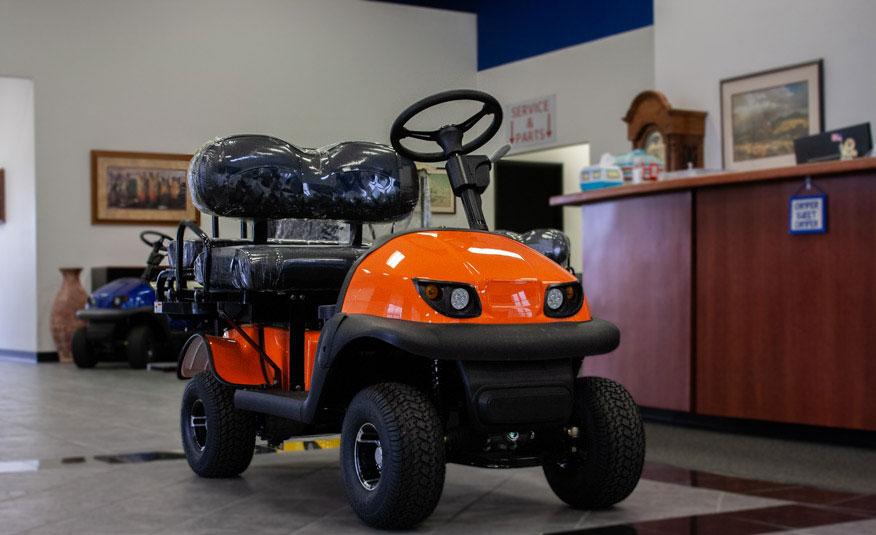 Orange RX5 Cricket Mini Golf Cart in Texas