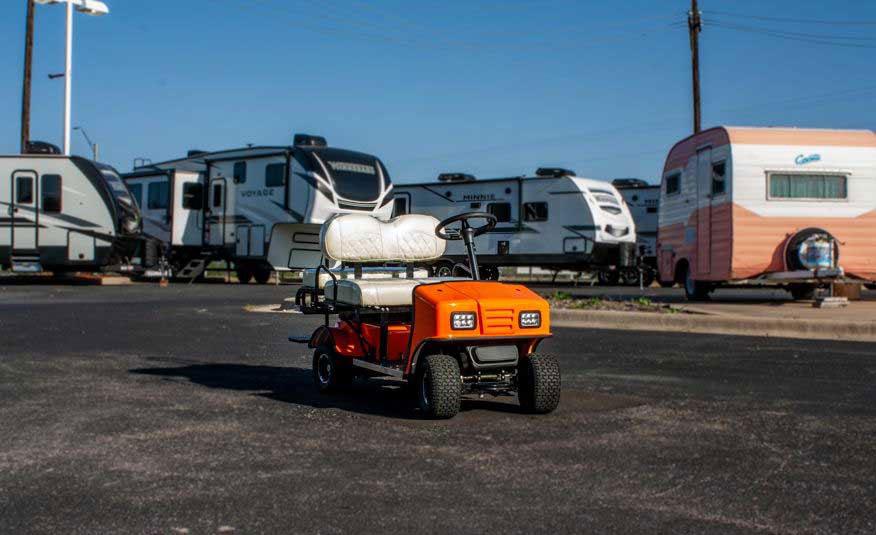 Cricket Golf Cart SX3-in University of Texas Orange. Gatesville Texas