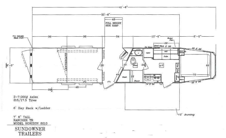 Horse trailer with living quarters new at Gatesville RV