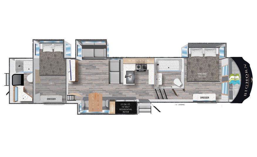 Heartland Big Horn 38DS Floorplan